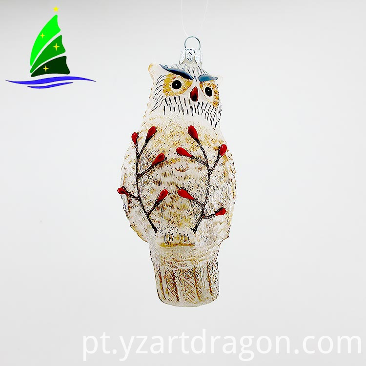 Ornamentos feitos à mão de vidro da forma do pássaro Handmade Bird Shape Glass Ornaments